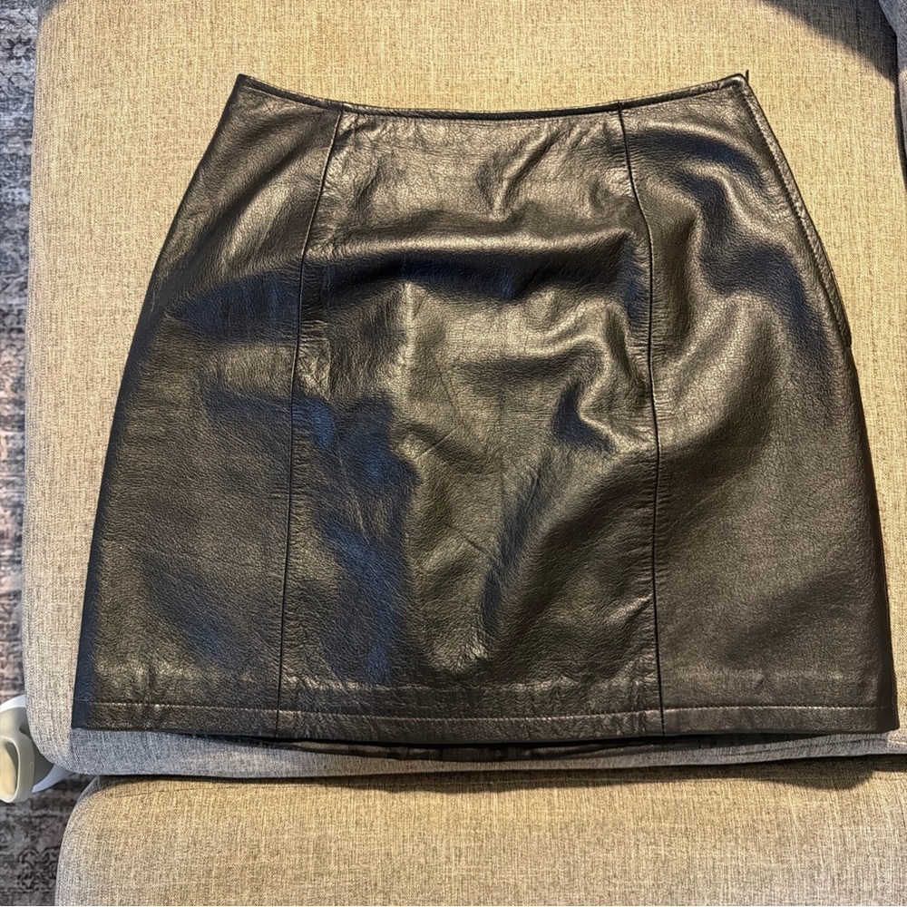 Wilsons maxima leather black mini skirt size 8